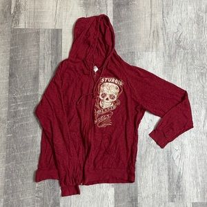 Woman’s zip up sturgis light weight hoodie